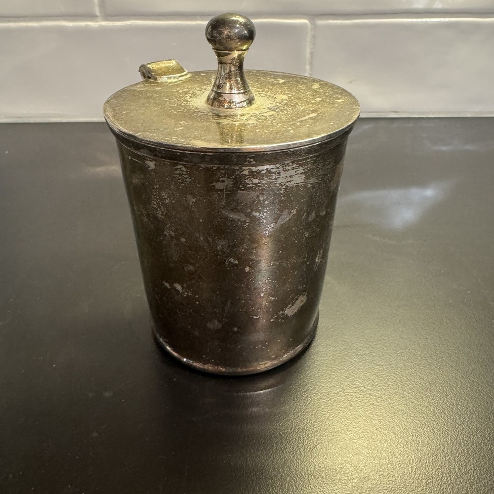 restoration hardware Brass Plated‎ Jam Pot And Glass Insert
